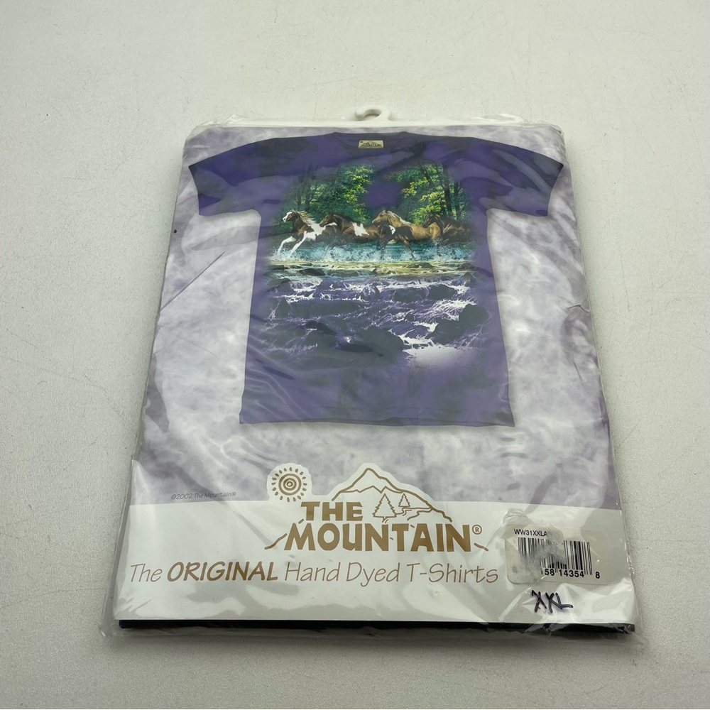 Vintage Horses The Mountain 90's Animals Blue Size 2XL